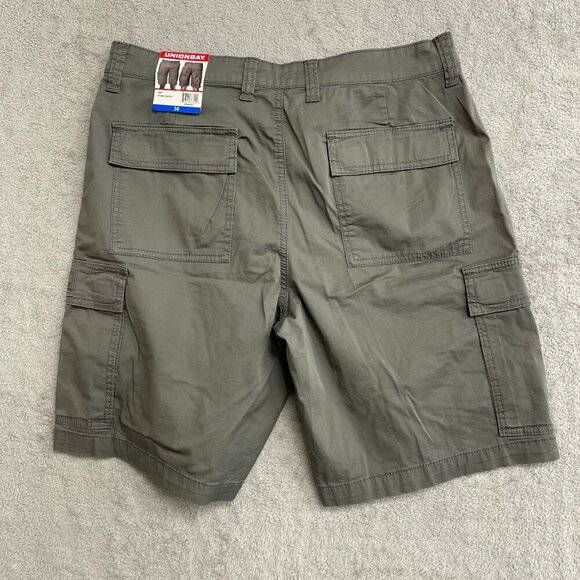 NEW Unionbay Men's Size 36 Gray Cargo Shorts Cotton Blend - Picture 3 of 7